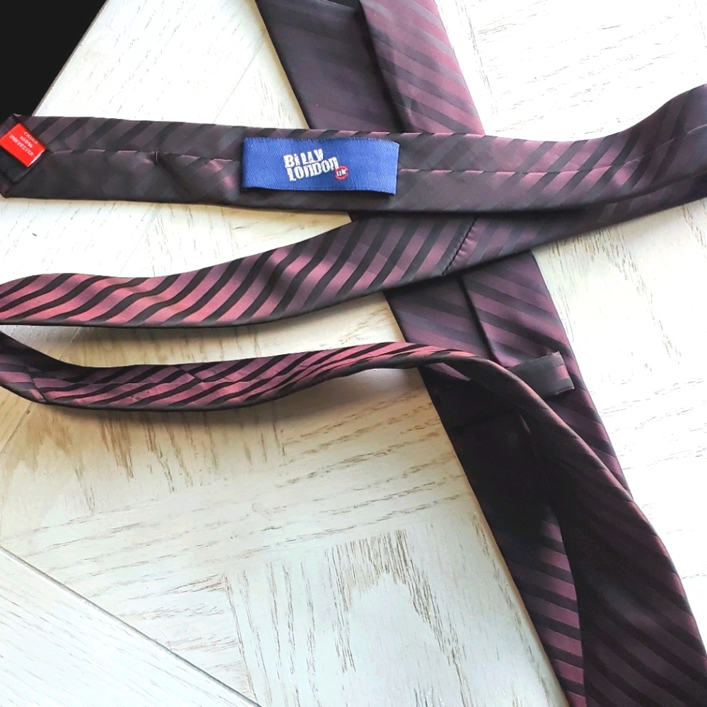 Deep Red / Black Men's Skinny Tie